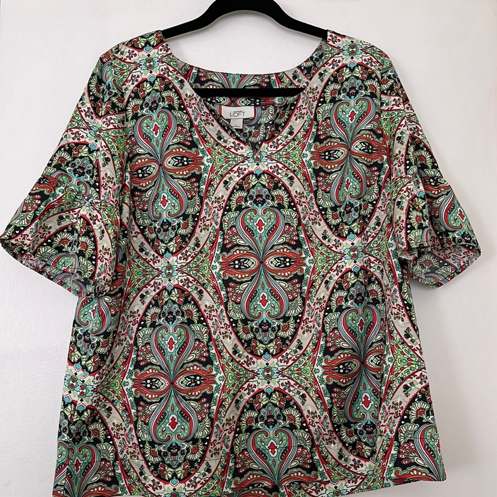 Ann Taylor Loft Paisley Top